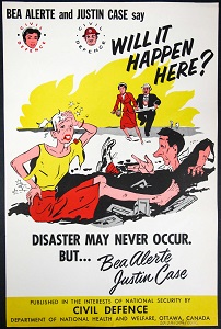 Carton poster presenting cold war propaganda