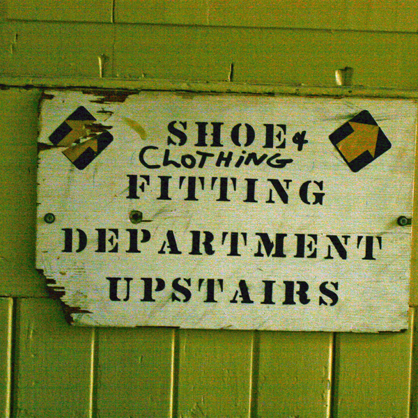 Shoe and Clothing Fitting Department Sign