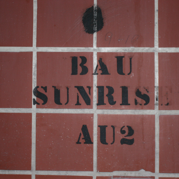 Stencilled Lettering on Quarry Tiled Wall 3